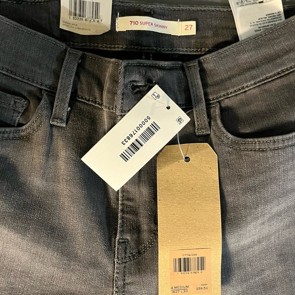 Levi W27 L30 gray jeans NWT - Picture 6 of 6